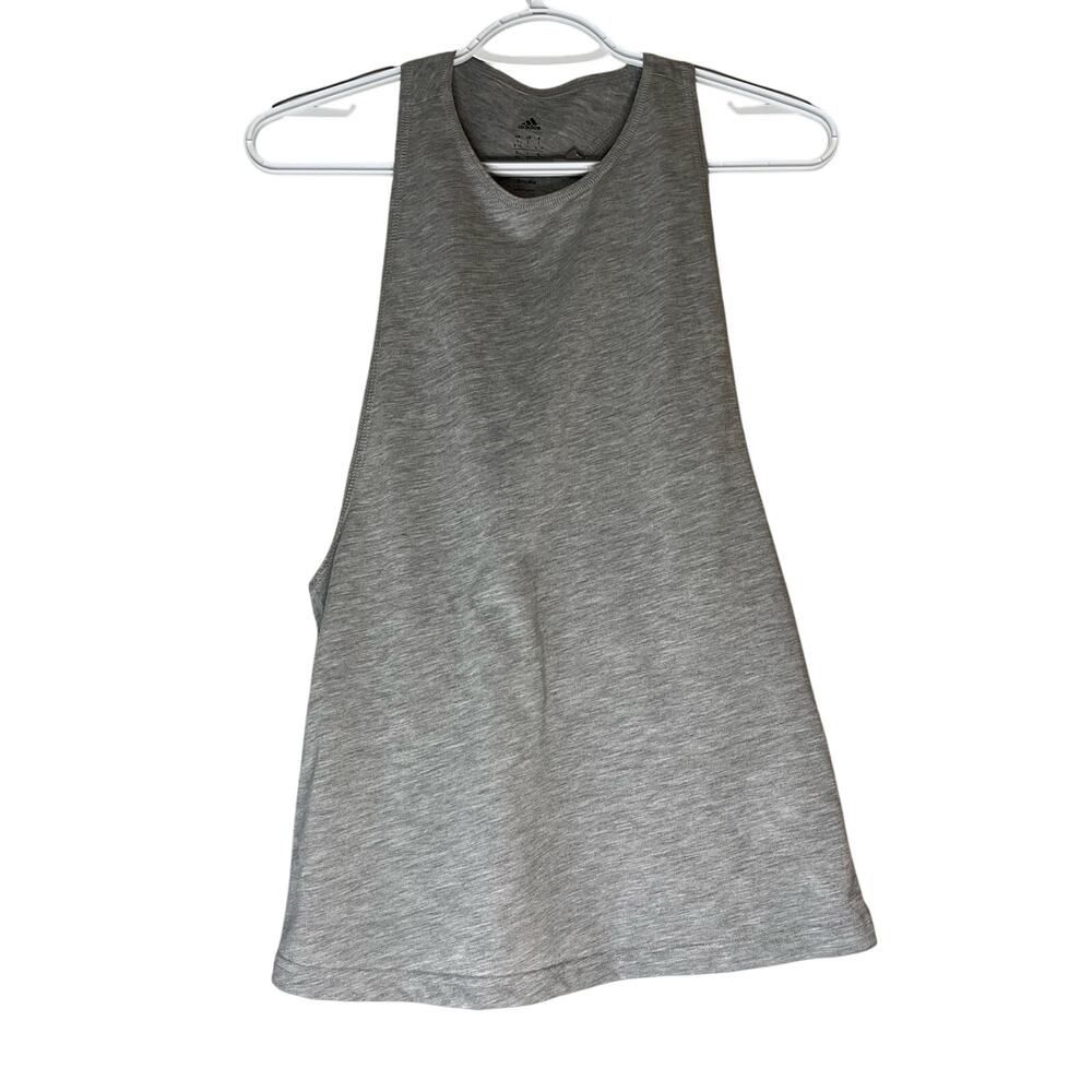 Adidas Gray Muscle Athletic Tank Top Size Small (8-10)